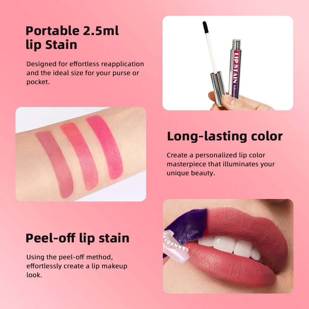 Lakerain Peel Off Lip Stain | Waterproof Long-Lasting Lip Tint Peel Off Lip Stain Oasis Select