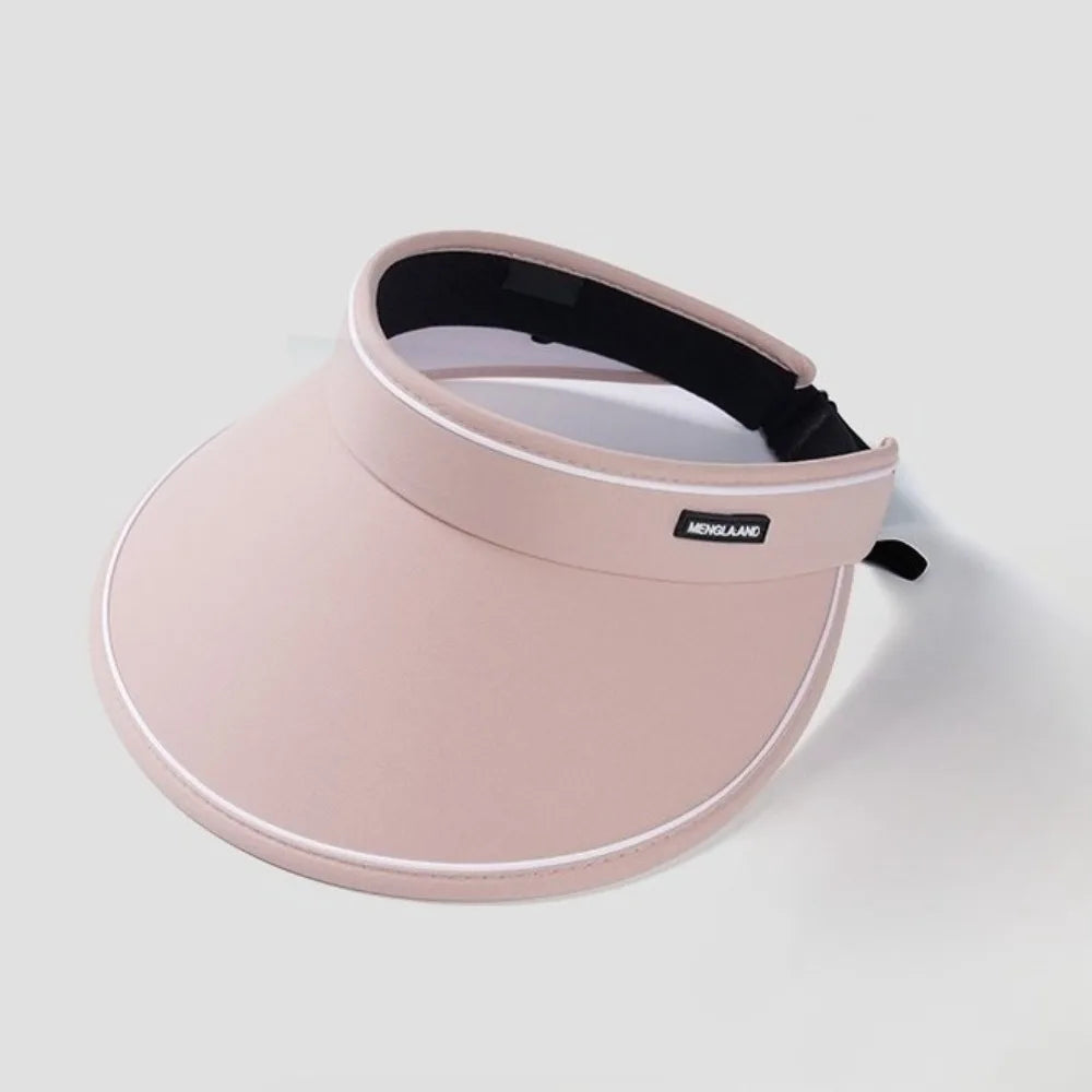 Portable Sun Hat Can Roll Large Eaves All Summer Female Hat Hat Hollowed Cycling Out Sun Shade Beach Sun Protection Women Peaceful Pleasures Health and Wellness pink