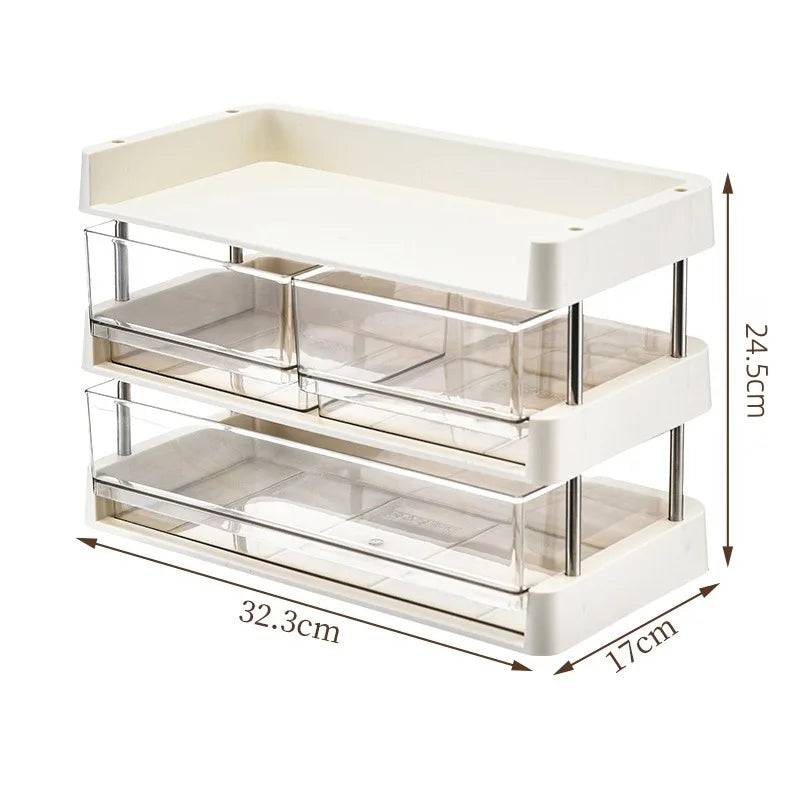 Transparent Tea Bag & Coffee Capsule Organizer - Multi-Purpose Snack Tray for Office, Kitchen Countertop or Break Room Storage Peaceful Pleasures Health and Wellness 3 Layer