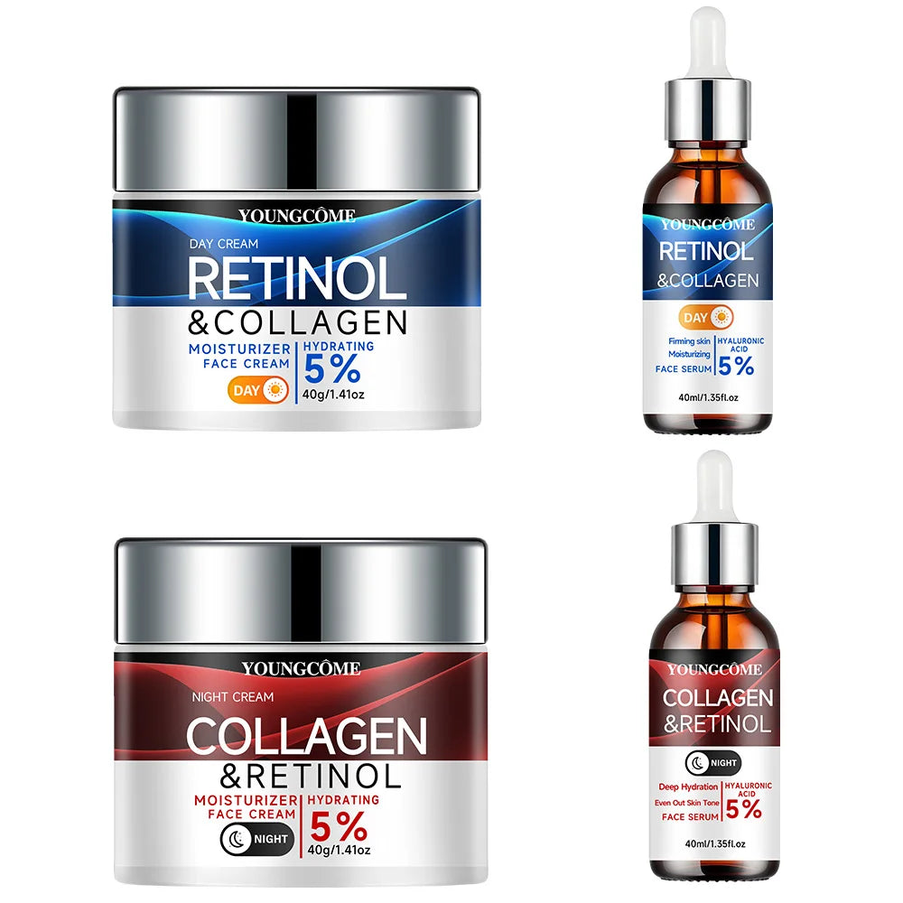 YOUNGCOME Retinol Day & Night Cream Serum Set | Anti-Aging Kit