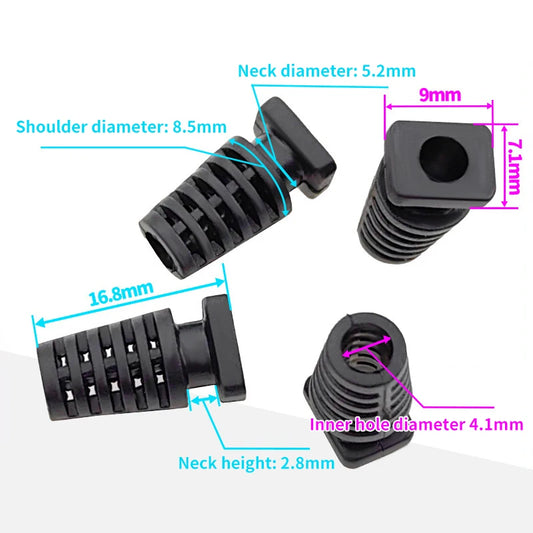 10-Pack 4.1mm Rubber Strain Relief Cord Boot Cable Protectors Cable Cord Protector Peaceful Pleasures Health and Wellness