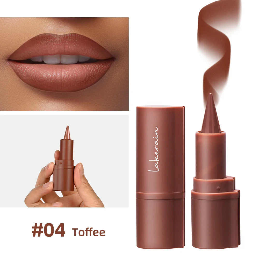 2-in-1 Gradient Lip Liner & Lipstick – Matte Waterproof Crayon