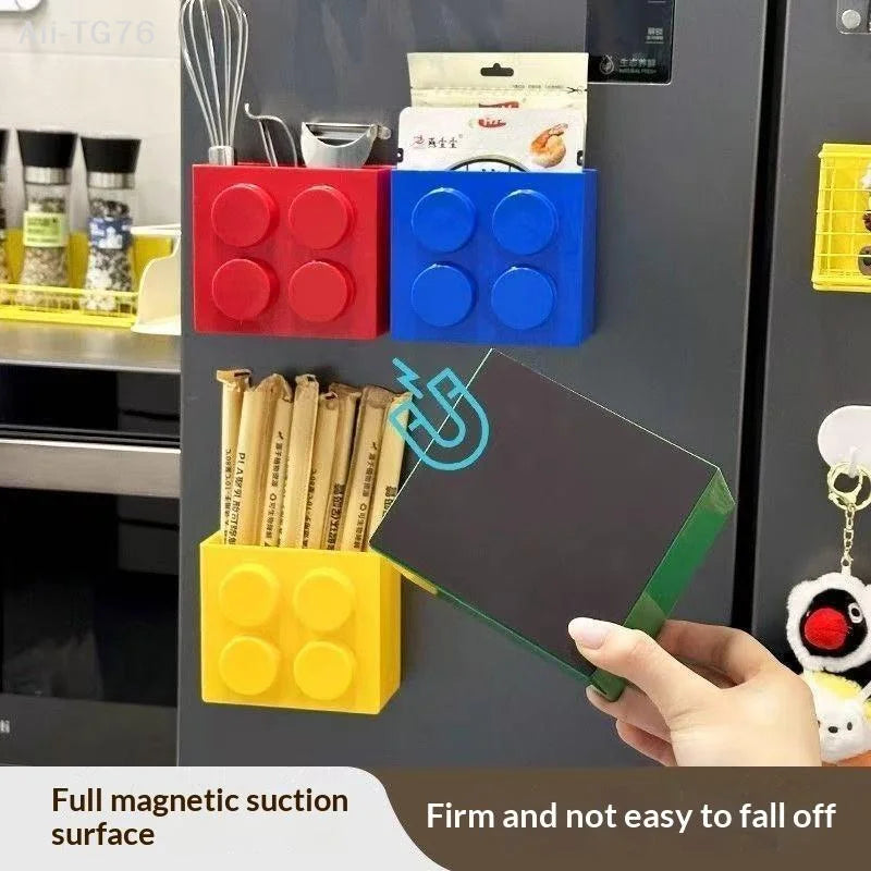 Magnetic Refrigerator Side Storage Rack | Kitchen Wrap Organizer