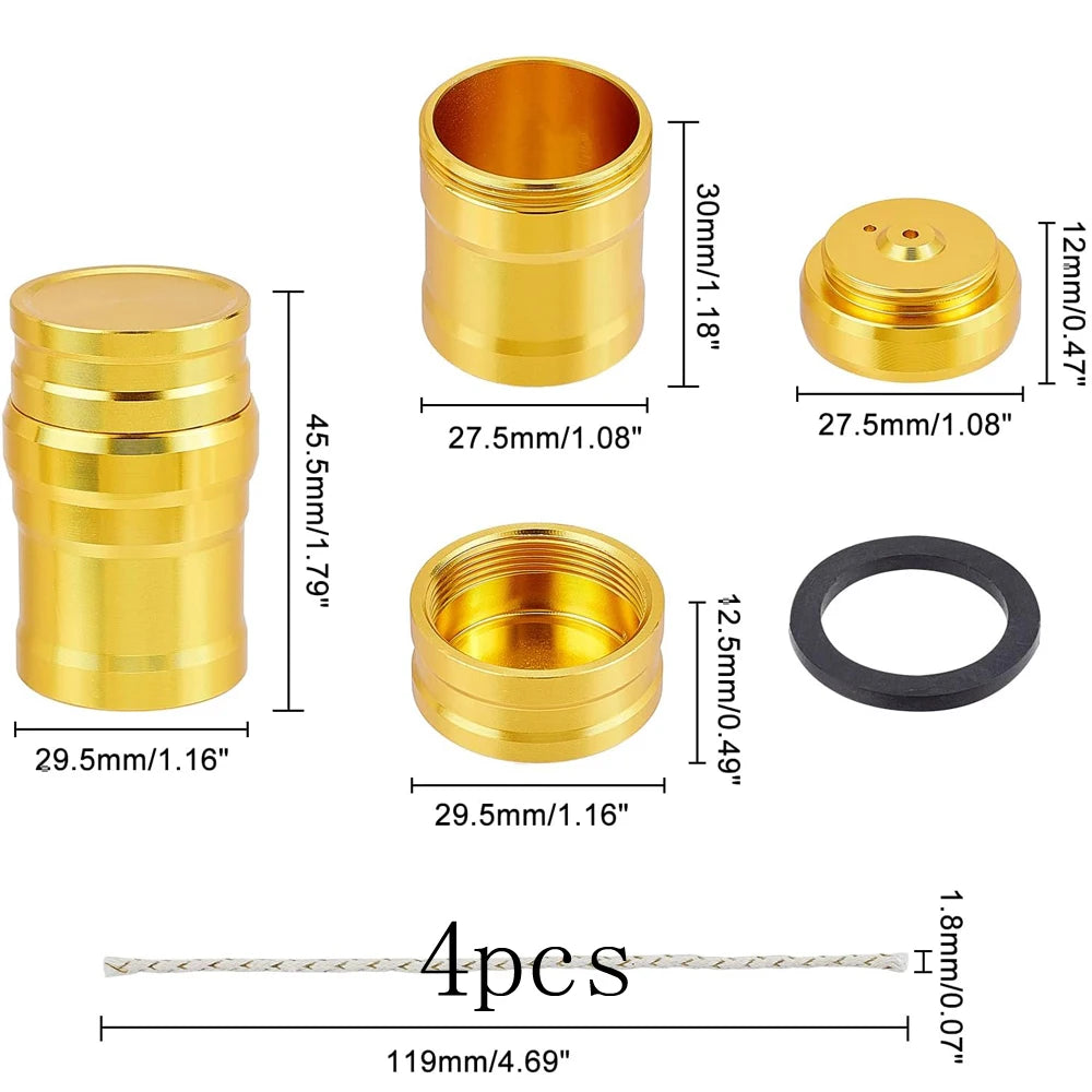 Portable Metal Mini Alcohol Burner Lamp Aluminum Alloy Alcohol Stove with Cotton Cord for Household Outdoor Camping Picnic Peaceful Pleasures Health and Wellness YELLOW