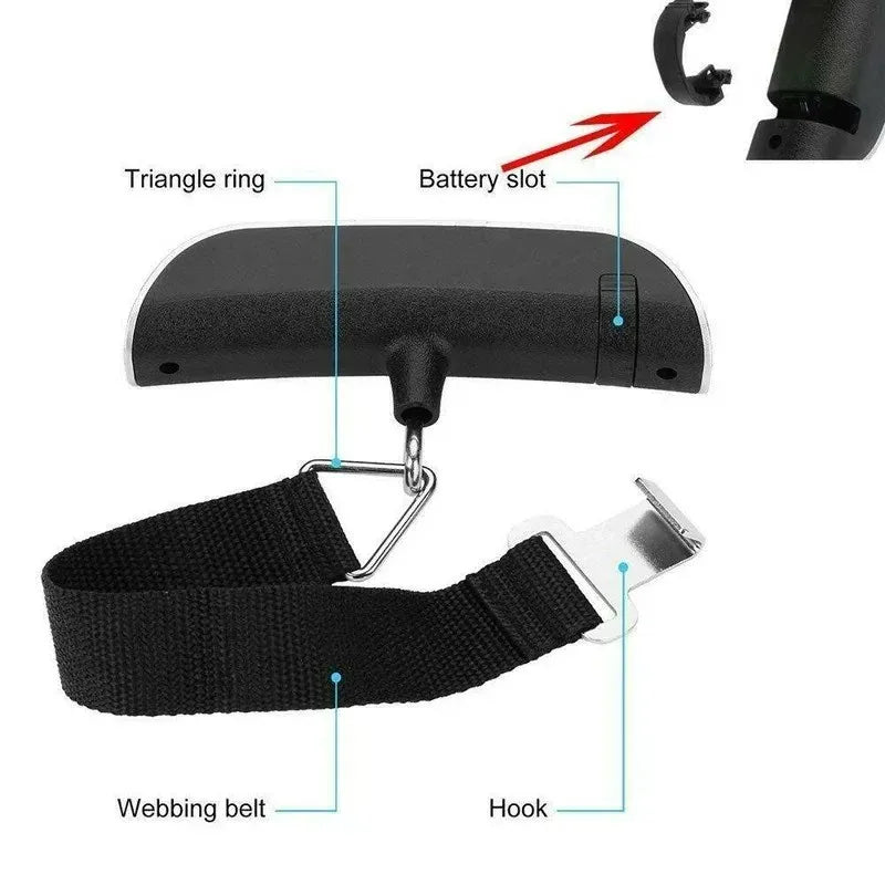 Digital Handheld Portable Hanging Luggage Scale 110lb 50kg Baggage Weight Scale for Travel Suitcase Peaceful Pleasures Health and Wellness