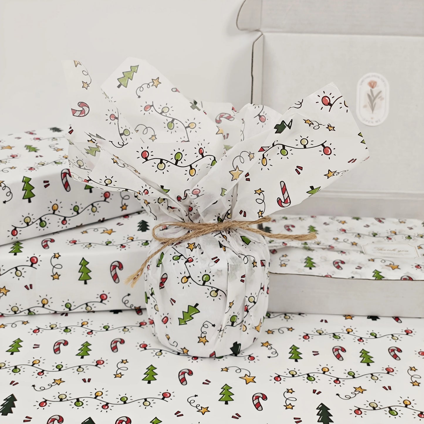 Christmas Tissue Paper 50x35cm | Gift Wrapping & Bag Filler