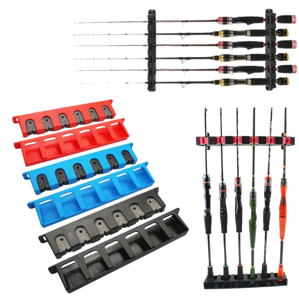 Easy-Install Fishing Rod Holder Wall Mounted Fixing Bracket for Boat Fishing Rod Holder Display Stand Fixed Frame Peaceful Pleasures Health and Wellness