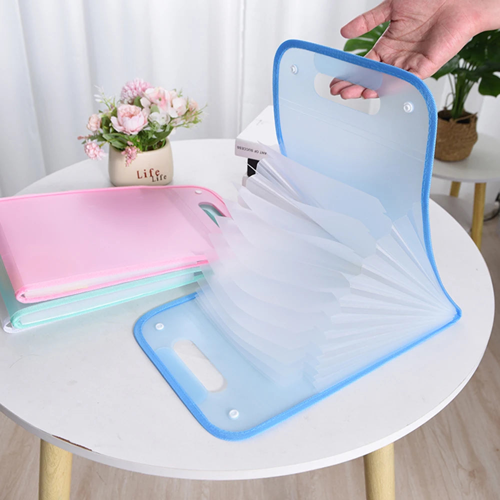 13 Layers A4 Expanding File Folder Handheld Organizer Large Capacity Document Paper Bill Storage Bag For Students Office Peaceful Pleasures Health and Wellness
