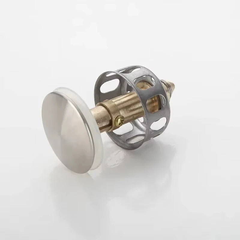 2026 Metal Basin Drain Valve Pop-Up Drainer Bathtub Strainer Plug with Hair Catcher - Waste Stopper Bathroom Accessory Peaceful Pleasures Health and Wellness