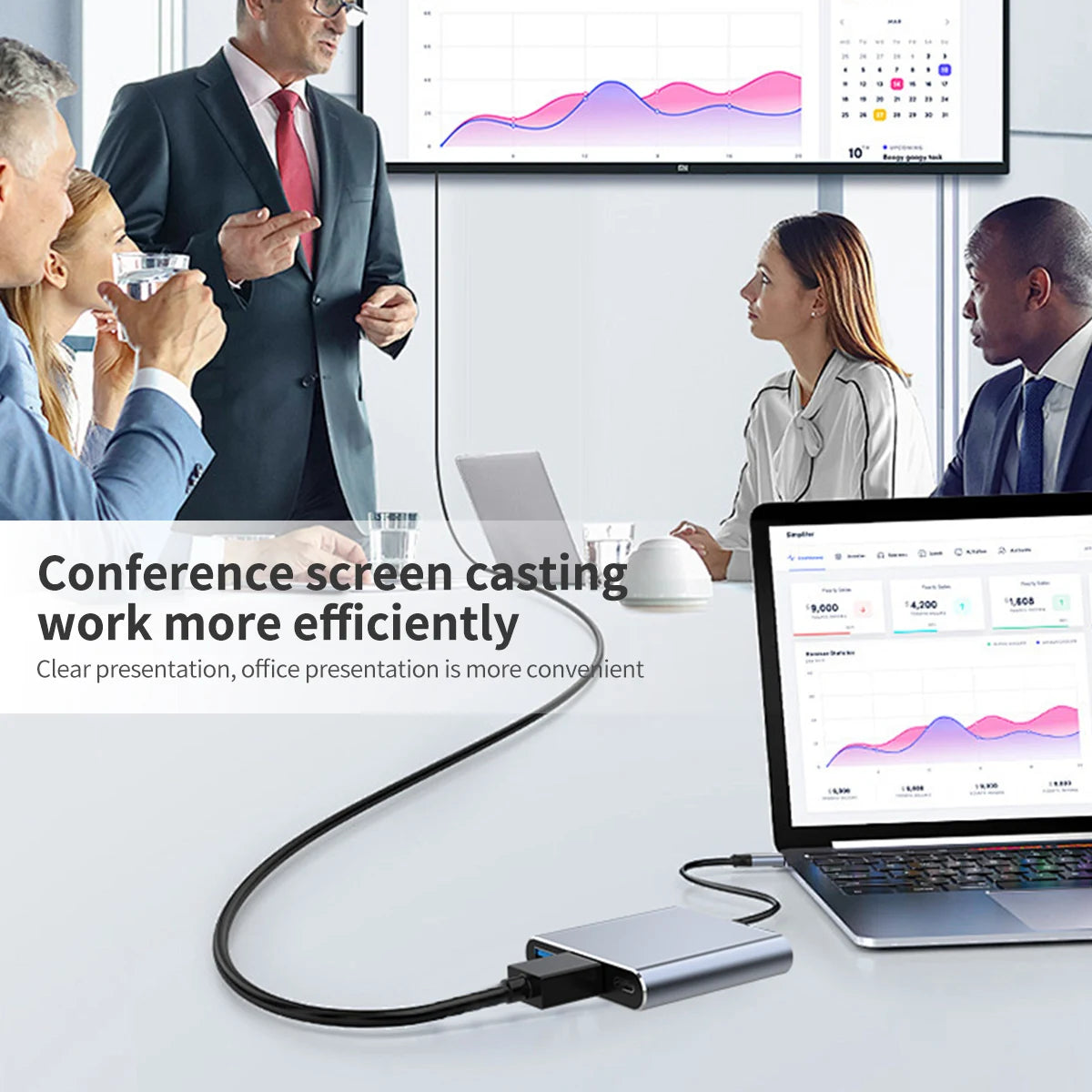 3-in-1 USB-C Hub | HDMI 4K + USB 3.0 Adapter for MacBook USB-C Hub Adapter Peaceful Pleasures Health and Wellness