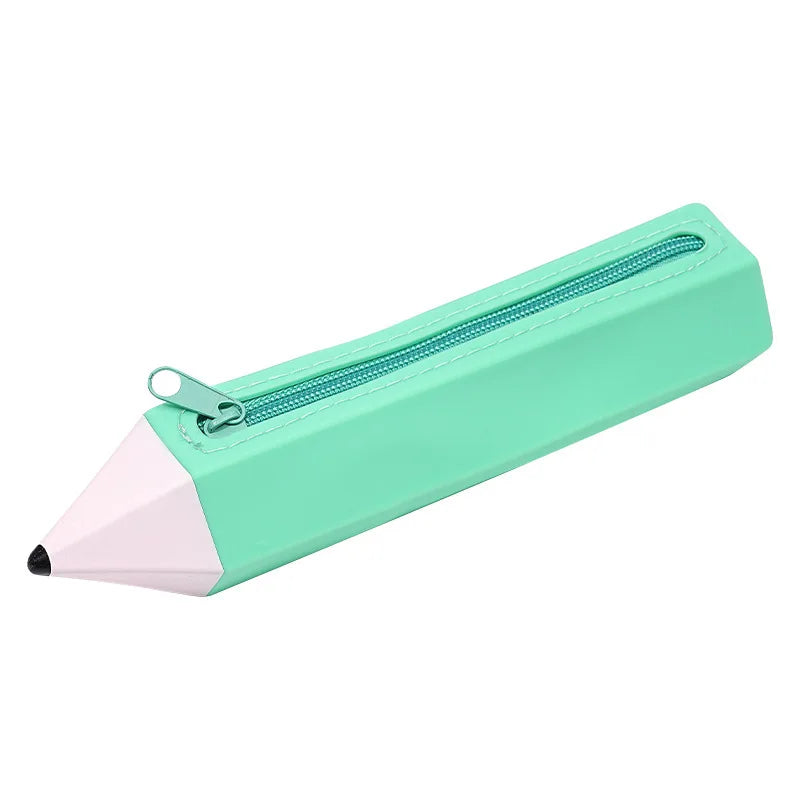 Bview Art Cartoon Soft Silicone Pencil Shaped Case Novelty Holder
