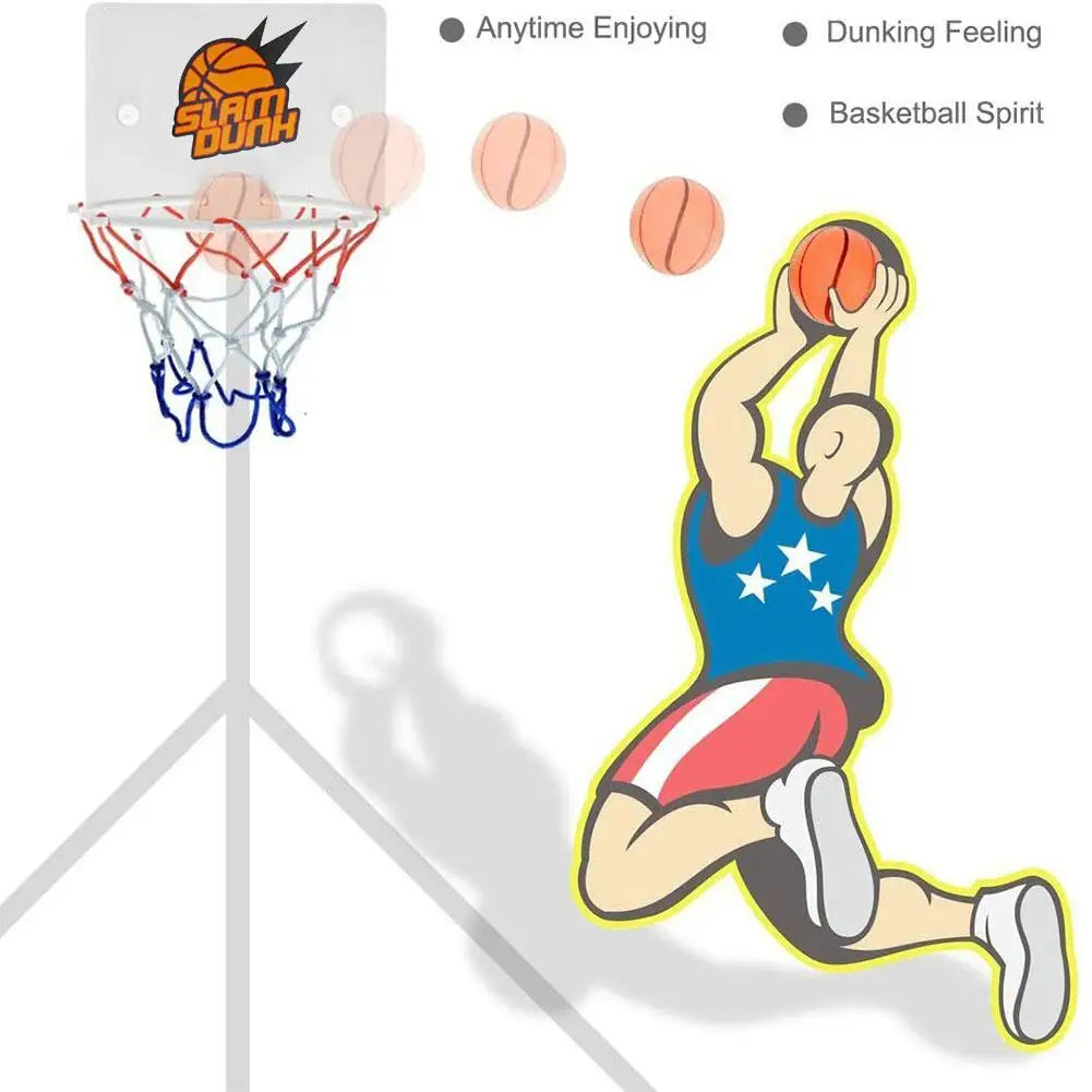 Mini Indoor Basketball Hoop Set with 2 Balls – Suction Cup