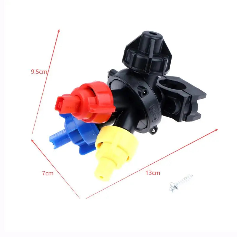 3 Heads Spray Tube Fittings Pipe Clamp Adjustable Sector Prevent Dripping Garden Watering Agricultural Sprayer Connect Tool Peaceful Pleasures Health and Wellness
