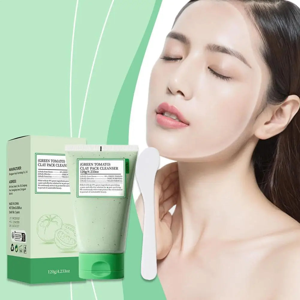 Green Tomato Mud Mask Moisturizing Pore Cleansing Refreshing Deeply Hydrating Nourishing Smoothing Facial Skin Care Peaceful Pleasures Health and Wellness