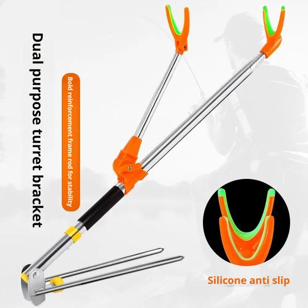 Telescopic Fishing Rod Holder 1.5–2.4m Adjustable Steel Stand