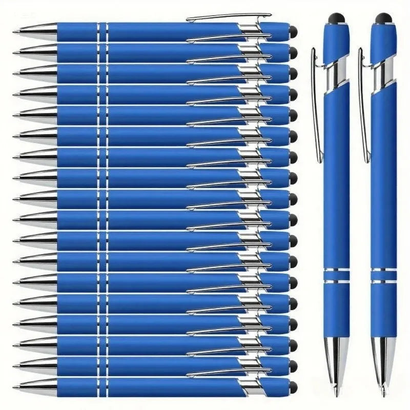20 Personalized Ballpoint Pens with Stylus | Custom Pen Set