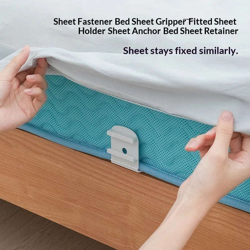 4Pcs Multi-Functional Bed Corner Sheet Clips Home Anti-Shift Bed Cover Fixing Clip Non Slip Invisible Sheet Fasteners Holders Peaceful Pleasures Health and Wellness