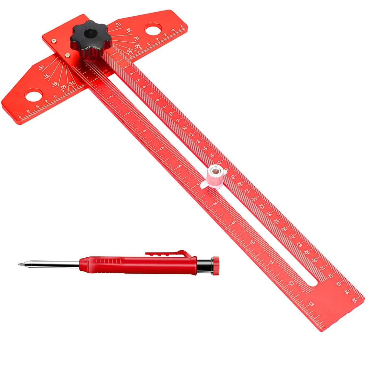 Adjustable Aluminum Alloy Sliding T-ruler Woodworking Marking Gauge