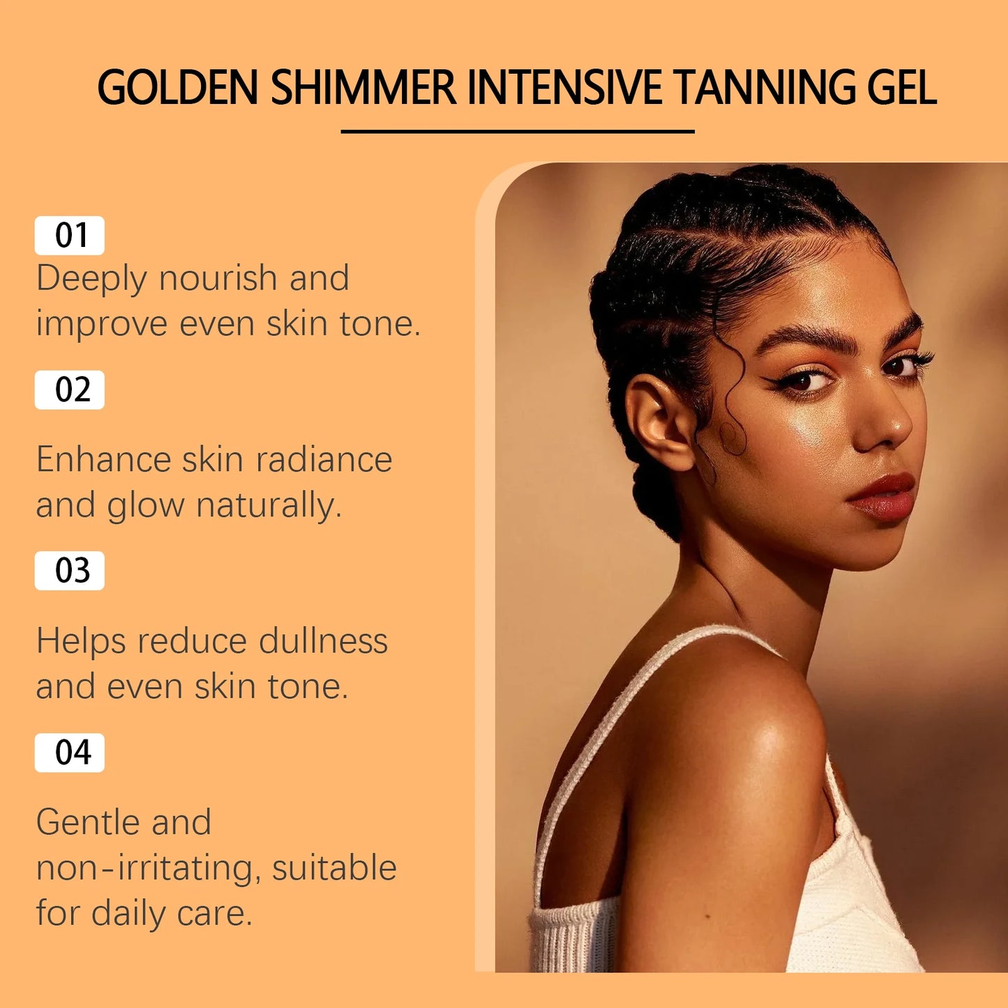 OceAura Bronzing Tanning Gel – Sunless Glow for Face & Body