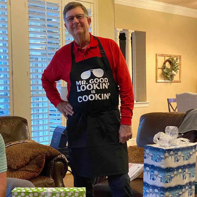 Funny BBQ Apron for Men – Gift for Dad, Husband & Chef