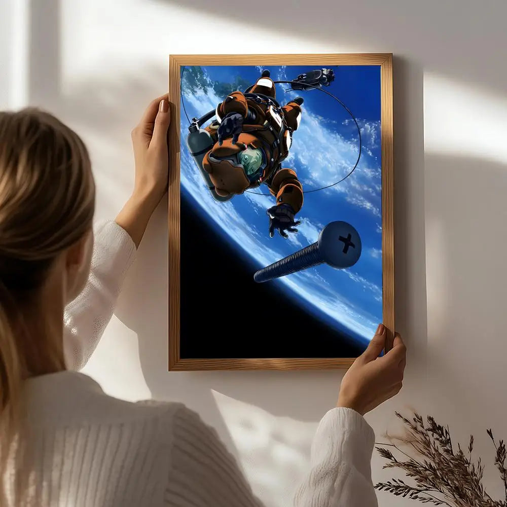 Anime Planetes HD Self-Adhesive Waterproof Wall Poster Anime Wall Poster Peaceful Pleasures Health and Wellness White8 21X30cmNoframe