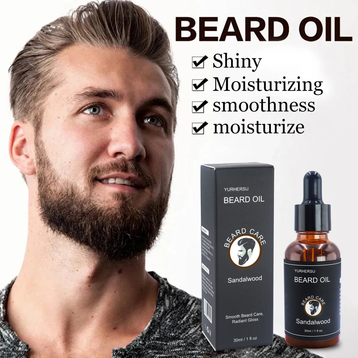 YURHERSU Beard Growth Oil – Soft, Thick & Smooth 30ml