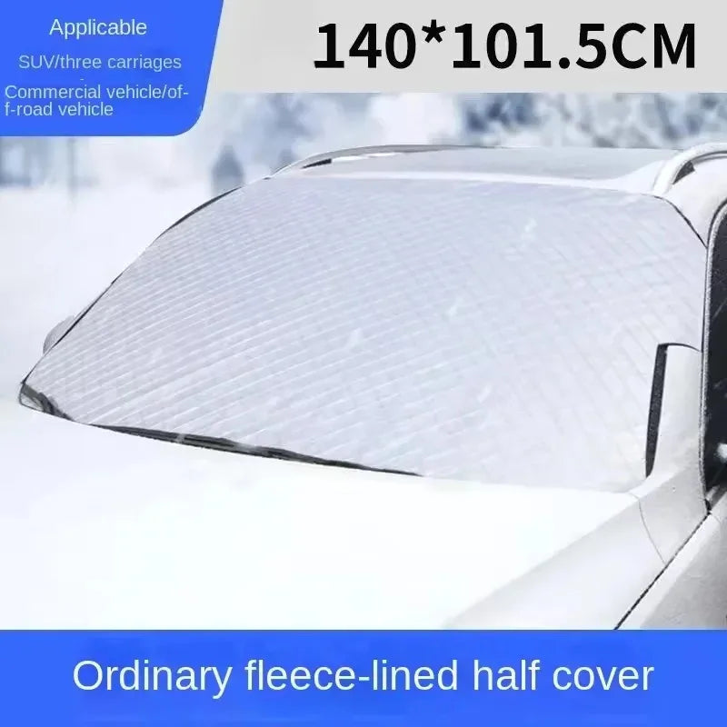 Car Snow Guard Windshield Frost Protection Cover, Magnetic Absorb Sunshade Front Car Shield, Anti-Snow Car Hood Protector Peaceful Pleasures Health and Wellness No magnet small