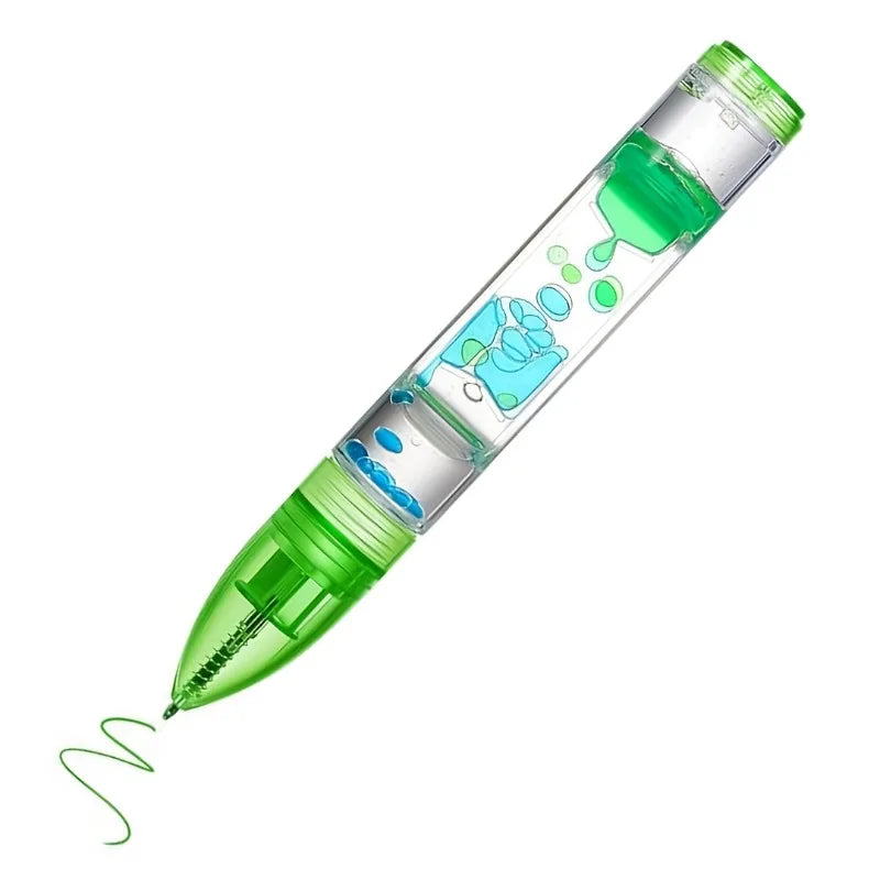 Anxiety Relief Liquid Motion Pen – Retractable Bubble Ballpoint