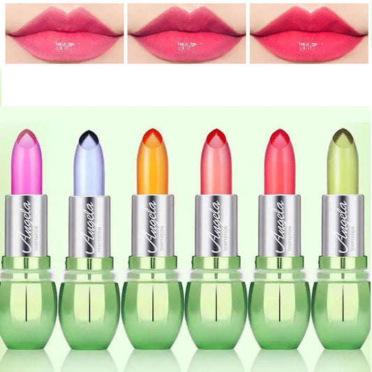 Aloe Vera Jelly Color-Changing Lipstick – Moisturizing Temperature-Reactive Lip Balm & Gloss, 6 Shades Peaceful Pleasures Health and Wellness