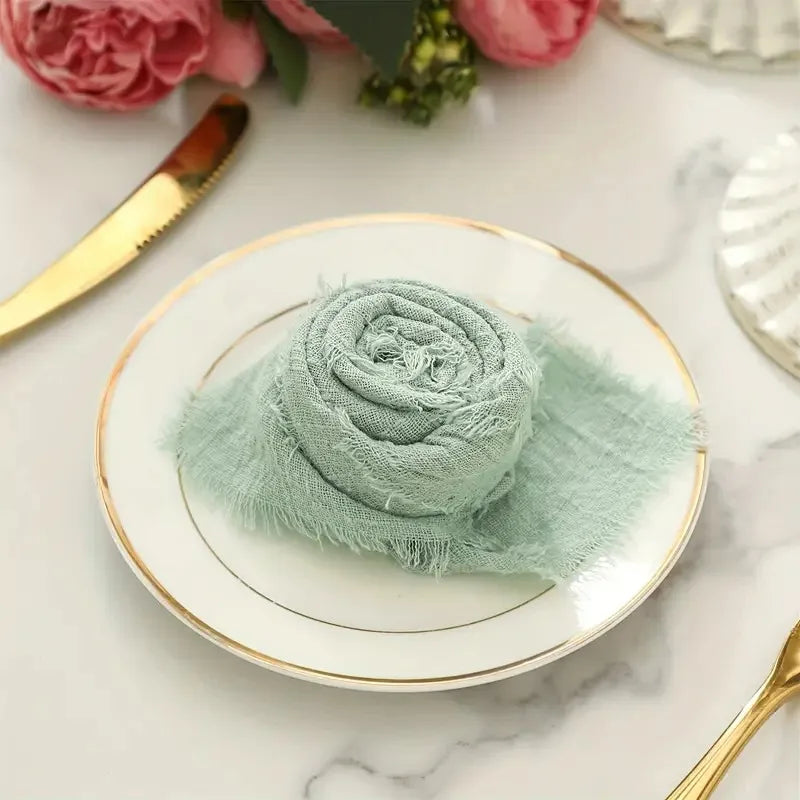 Cotton Fringed Napkins for Weddings, Dinners & Events | 32×32cm