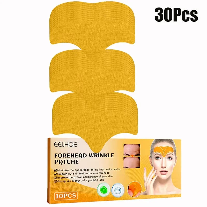 EELHOE 10-100pcs Forehead Wrinkle Patches Anti Wrinkles Facial Patches Natural Forehead Line Removal Gel Patch Face Skin Patch Peaceful Pleasures Health and Wellness 30PCS