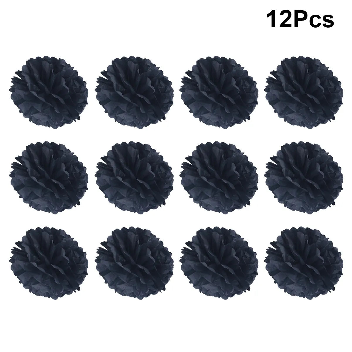 12Pcs 30Cm Exquisite Paper Flower Balls Wedding Decoration Set for Home Church Stairs Armrest Birthday Graduation Festival Peaceful Pleasures Health and Wellness