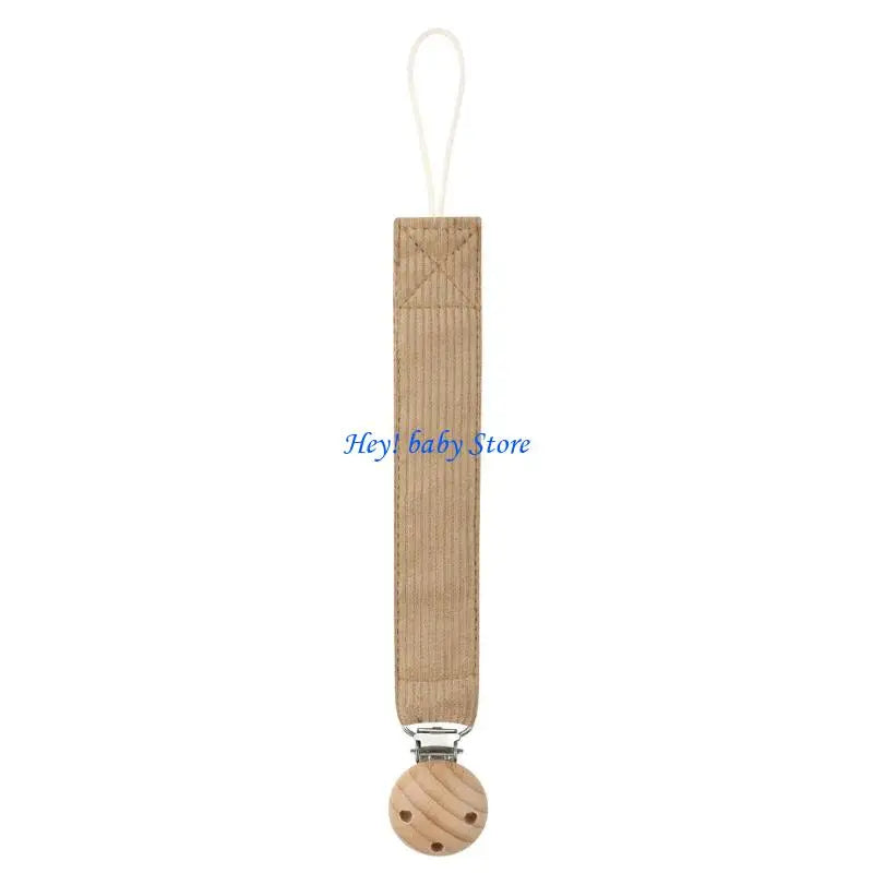 Corduroy Baby Pacifier Clip Chain | Soft Newborn Holder