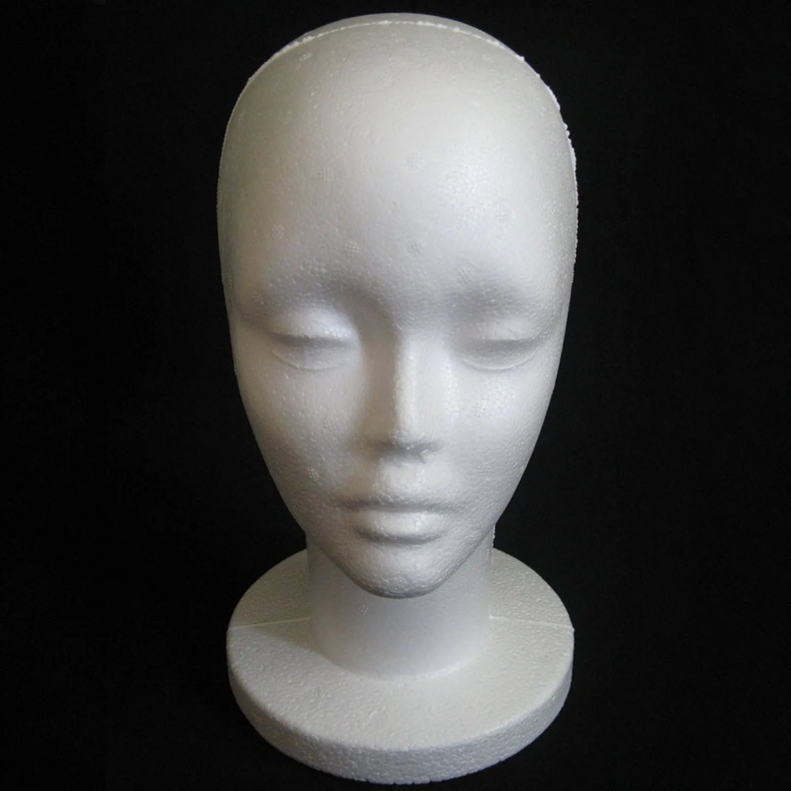 Female Styrofoam Mannequin Manikin Head Model Foam Wig Hair Glasses Display Peaceful Pleasures Health and Wellness