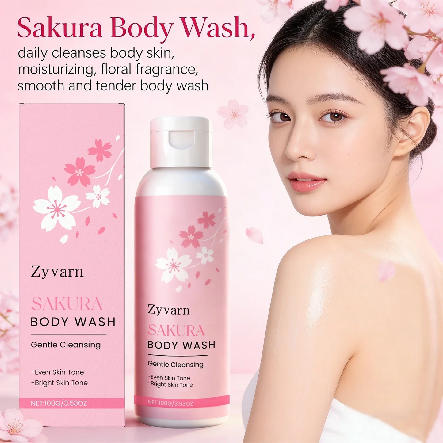 Sakura Body Wash – Moisturizing, Deep Cleansing & Fragrance