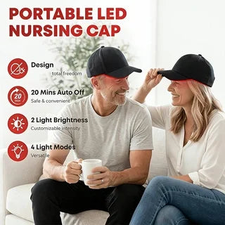 Head Massage Cap, Scalp Care Cap, Hair Management Massage Cap. 4 Frequency Mode Selections, Alternating Type, Long Duration Type. Red and Blue Colors for Care Purposes, Multiple High-Quality Red and Blue Color Beads. With Tim Peaceful Pleasures Health and Wellness