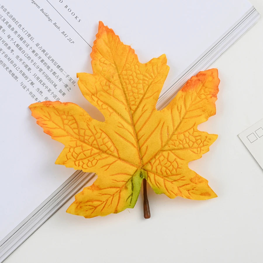 Artificial Silk Maple Leaves 20/40 Pcs | Fall Autumn Decor