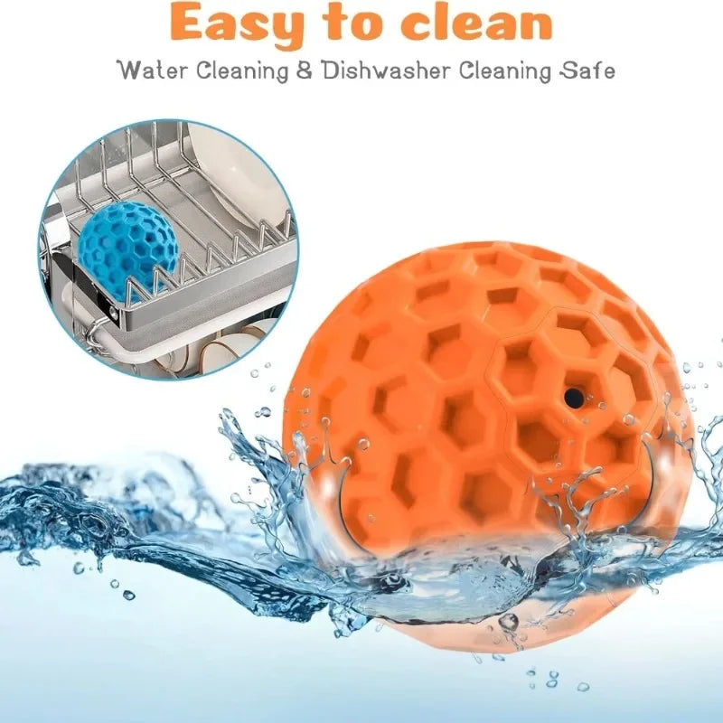 Indestructible Squeaky Dog Ball | Natural Rubber Chew Toy