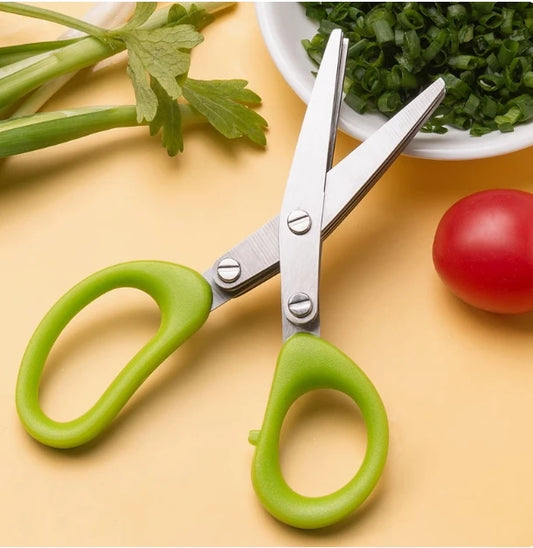 Multi-Layer Stainless Steel Kitchen Scissors | Herb & Veggie Cutter Kitchen Scissors Peaceful Pleasures Health and Wellness