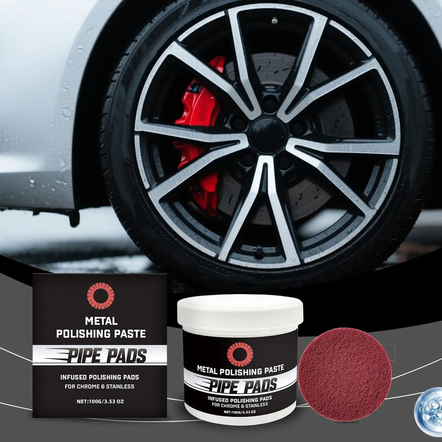 Metal Polishing Paste – Chrome, Aluminum & Stainless Steel Cleaner