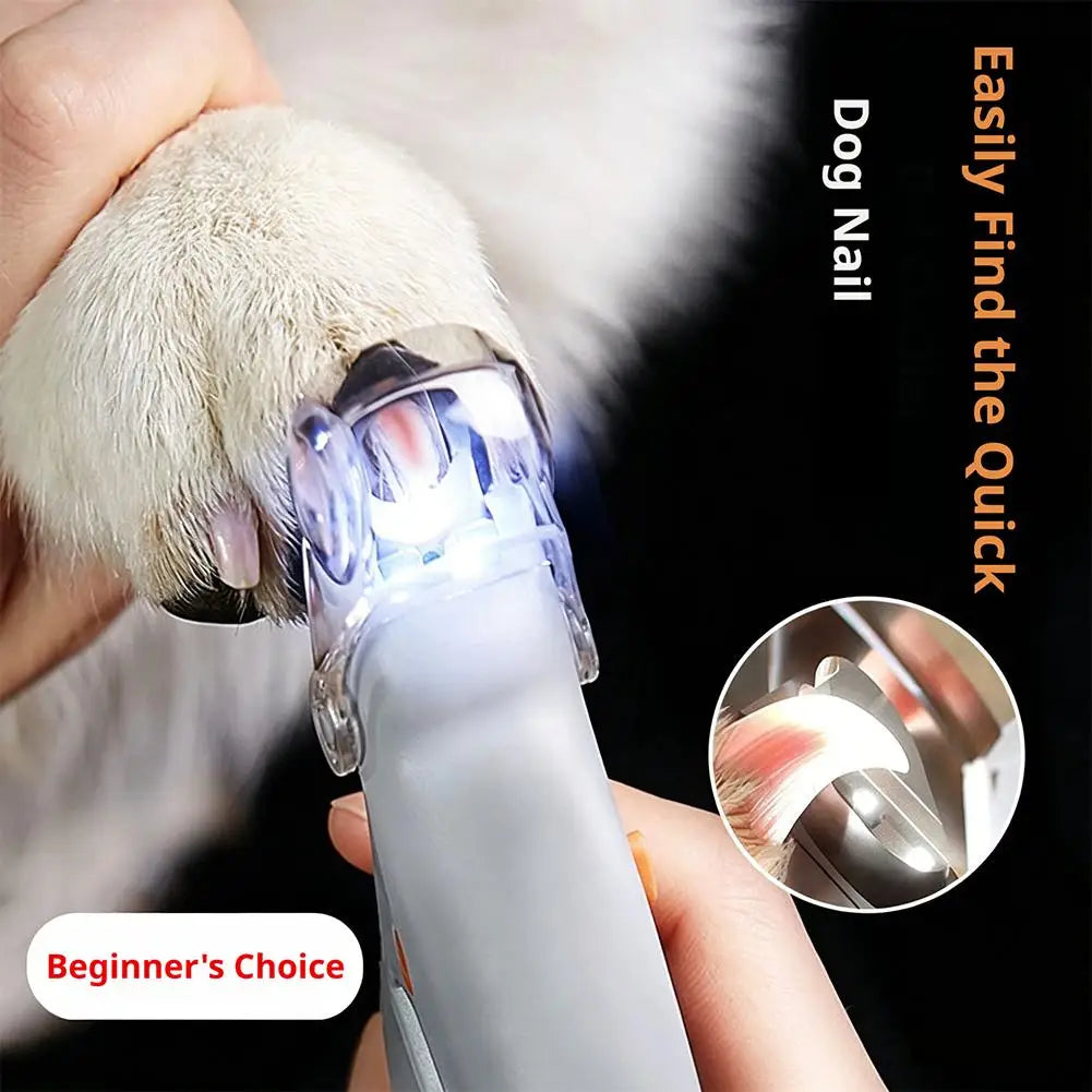 Prevent Cuts Splash-proof Multifunctional Pet Nail Clippers LED Light Magnifying Glass Pet Nail Clippers Illuminate Blood Line Peaceful Pleasures Health and Wellness