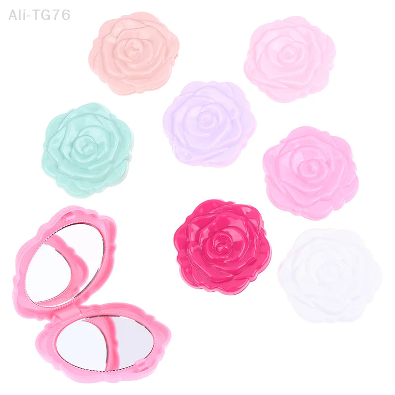 Retro Rose Double-Sided Compact Pocket Makeup Mirror