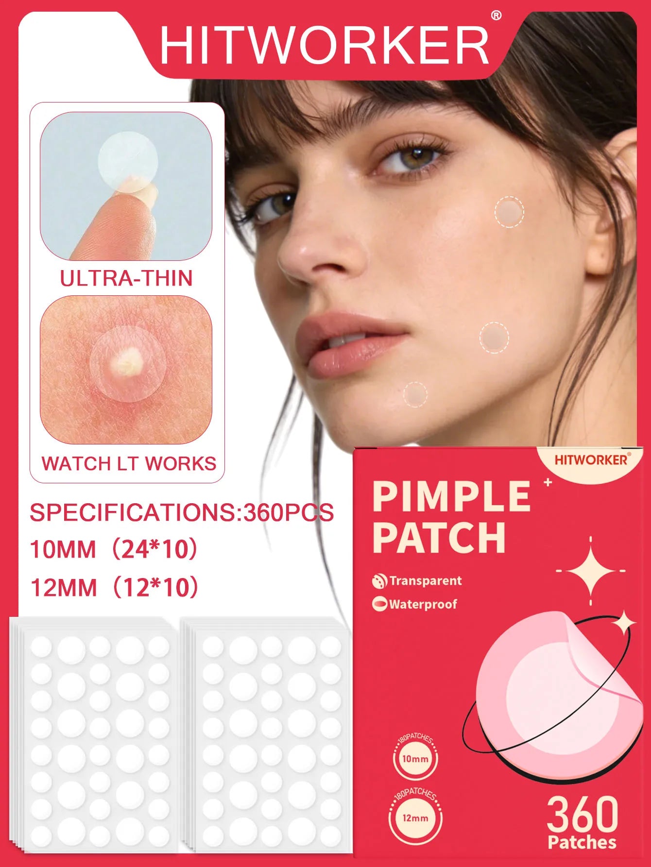 Hydrocolloid Acne Patches – Invisible, Waterproof, All Skin Types