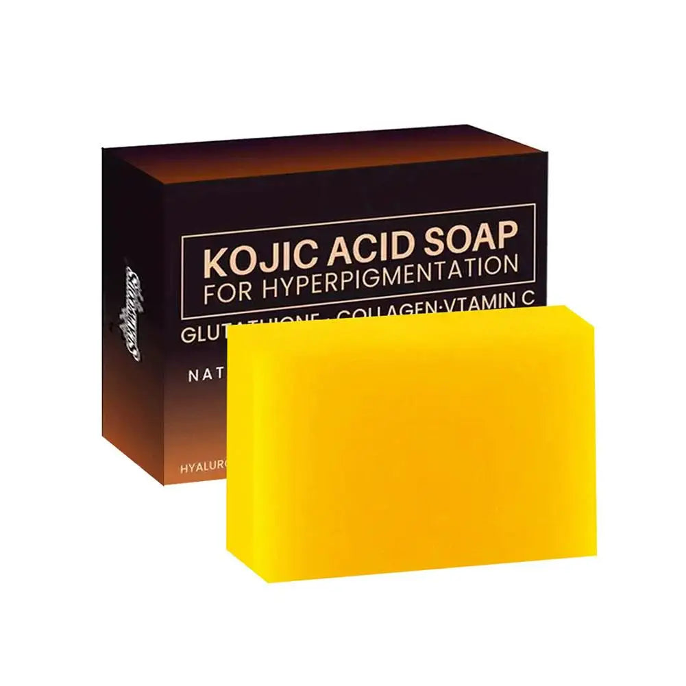 Kojic Acid Brightening Soap Bar 100g – Handmade with Vitamin C, Glutathione & Collagen for Dark Spots, Face & Body Peaceful Pleasures Health and Wellness 100g X1