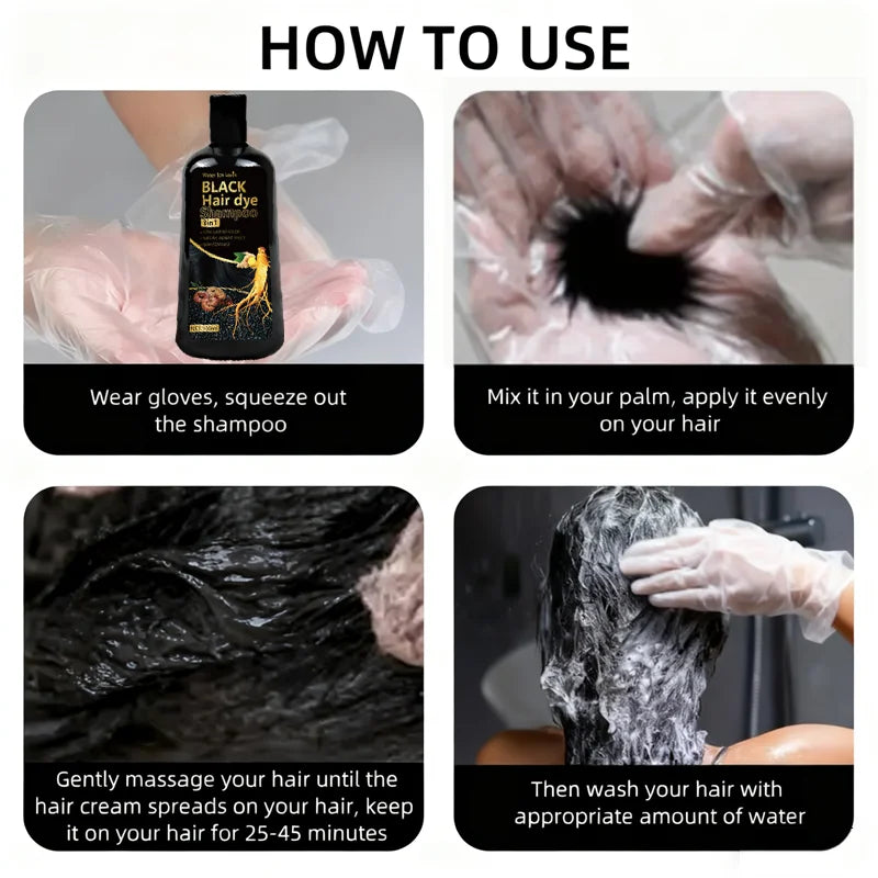 Water Ice Levin Black Hair Dye Shampoo – Natural, Gentle & Long-Lasting 100ml Peaceful Pleasures Health and Wellness