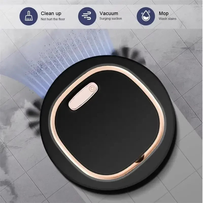 Automatic Sweeping Robot Home Sweeper Lazy Person Intelligent 3-in-1 Sweeping Machine USB Rechargeable Vacuum Cleaner Peaceful Pleasures Health and Wellness
