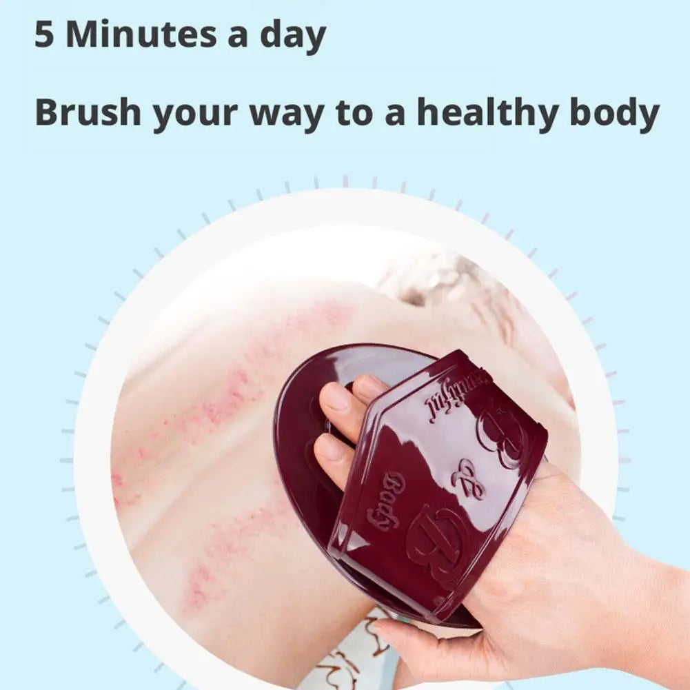 Handheld Silicone Meridian Massage Brush – Body & Leg Scraping