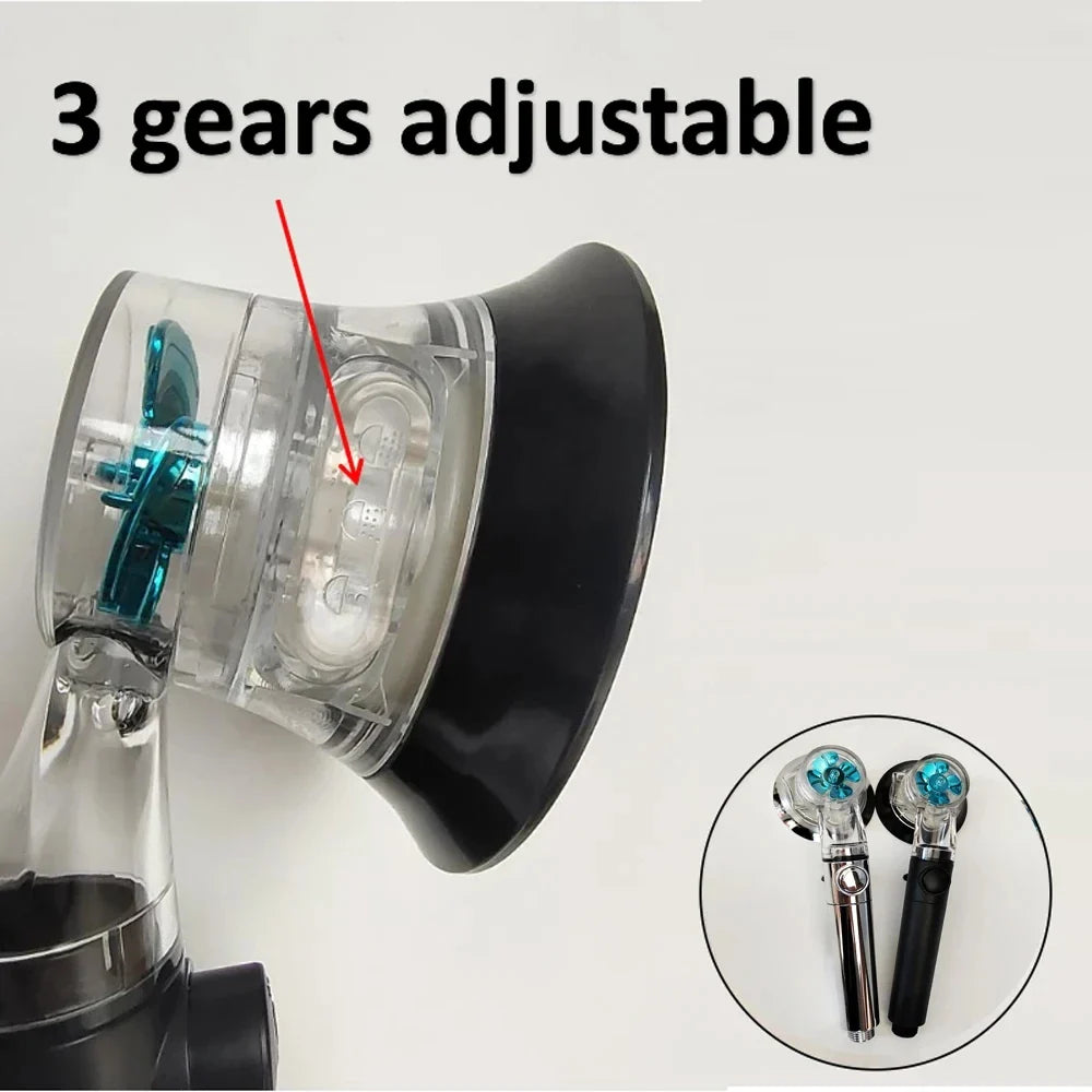 3-Mode High Pressure Turbo Fan Shower Head | Water Saving