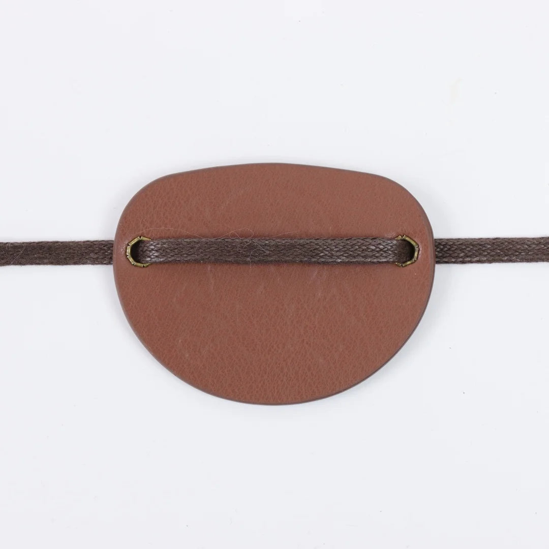Vintage Faux Leather Belt Pirate Eye Patch Medieval Embossed Mask