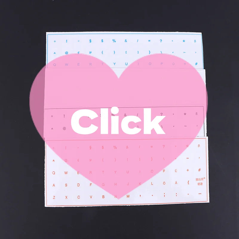 German Keyboard Stickers Transfer Film with Tweezers – QWERTZ
